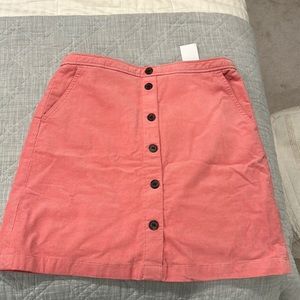J Crew Pink Corduroy Skirt! NWT